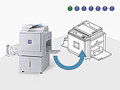 Флеш-презентация "Принцип работы дупликатора Priport" для компании "RICOH"