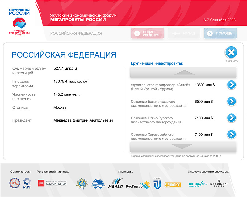 Информация о Российской Федерации и крупнейшие проекты на ее уровне Информация о Российской Федерации и крупнейшие проекты на ее уровне